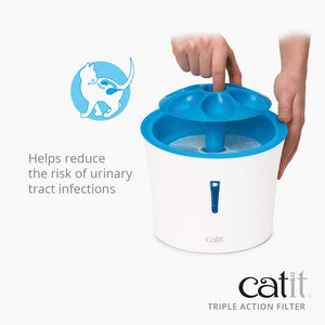 Buy now Catit Triple Action Replacement Original Water Fountain Filters, 5 Pack – Official Replacement Filters for Catit Cat Drinking Water Fountains at indiglob india