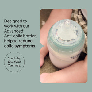 Buy now Tommee Tippee Advanced Anti-Colic Baby Bottle Nipples, Breast-Like for A Natural Latch, Soft Silicone, Medium Flow, 3+ Months, Pack of 2 at indiglob india