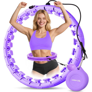 Buy now U1 Smart Weighted Hula Hoop – 30 Knots 19"–61" Adjustable Waist, Magnetic Lock with Spring Massage Heads, Infinity Hoop Plus Size for Adults & Kids, Ab Workout, Weight Loss, Abdominal Toner at indiglob india