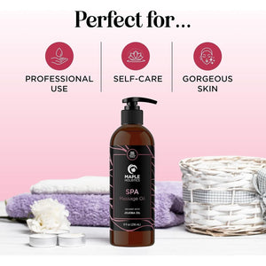 Buy now Calming Massage Oil for Massage Therapy - Home Spa Full Body Massage Oil for Sore Muscles for Pro or Home Use with Moisturizing Sweet Almond Oil and Lavender Essential Oil - Non Greasy or Staining at indiglob india