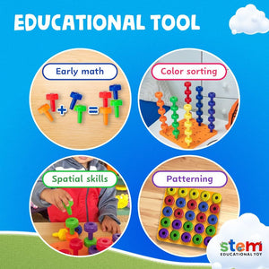 Buy now Skoolzy Peg Board Set - Montessori Toys for 2 Year Old - 33 Pc Peg Board for Kids - Occupational Therapy Toys with Pegs, Dice, Lacing String & Storage Bag - Montessori Toys for 2+ Year Old at indiglob india