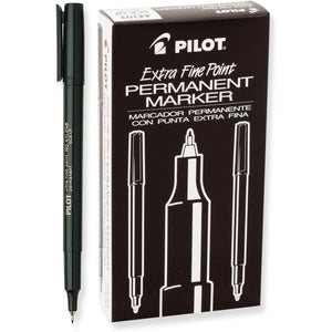 Buy now PILOT Extra Fine Point Permanent Markers, Black Ink, 12-Pack (44102) at indiglob india