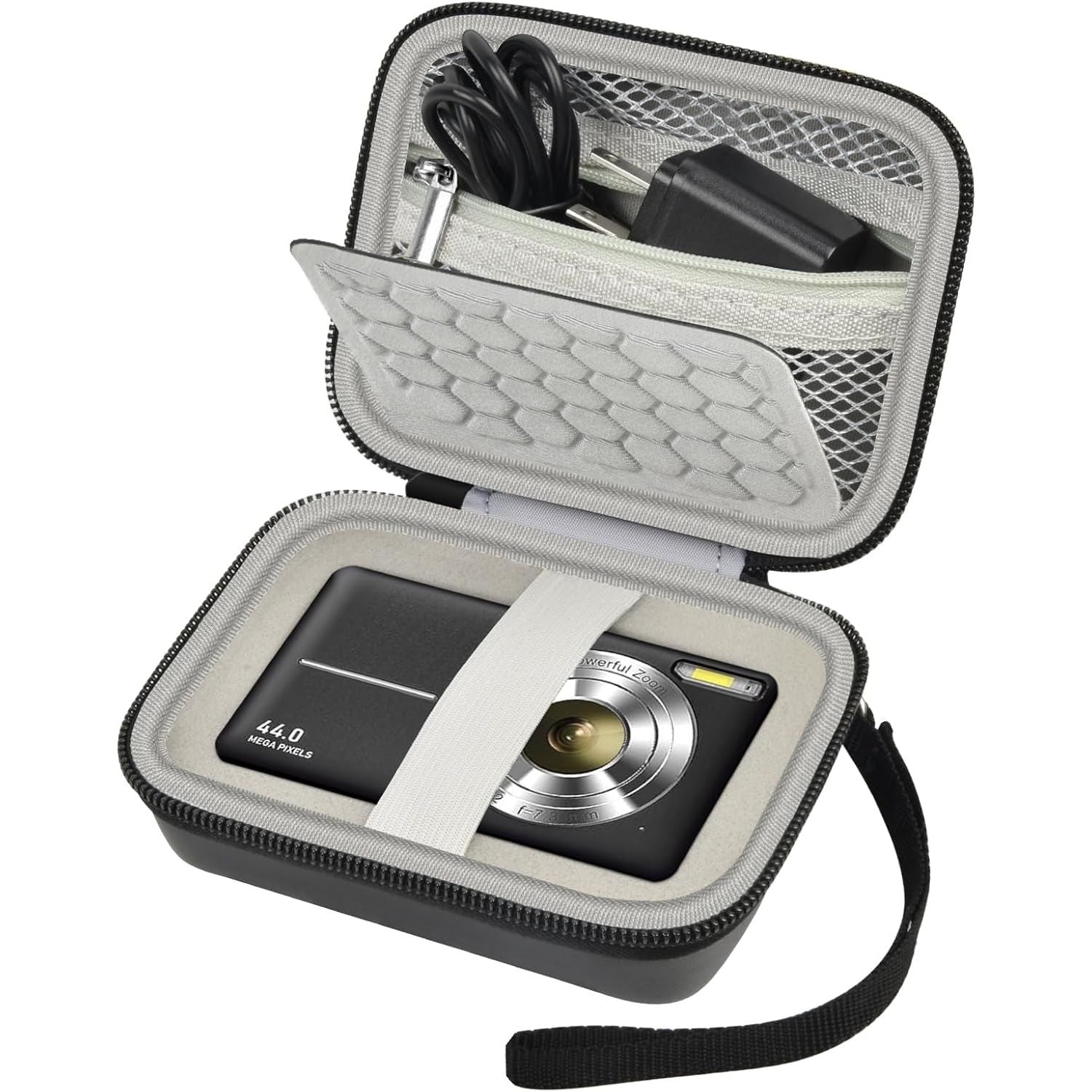 Buy now Carrying & Protective Case for Digital Camera, AbergBest 21 Mega Pixels 2.7" LCD Rechargeable HD/Kodak Pixpro/Canon PowerShot ELPH 180/190 / Sony DSCW800 / DSCW830 Cameras for Travel - Blue Black at indiglob india