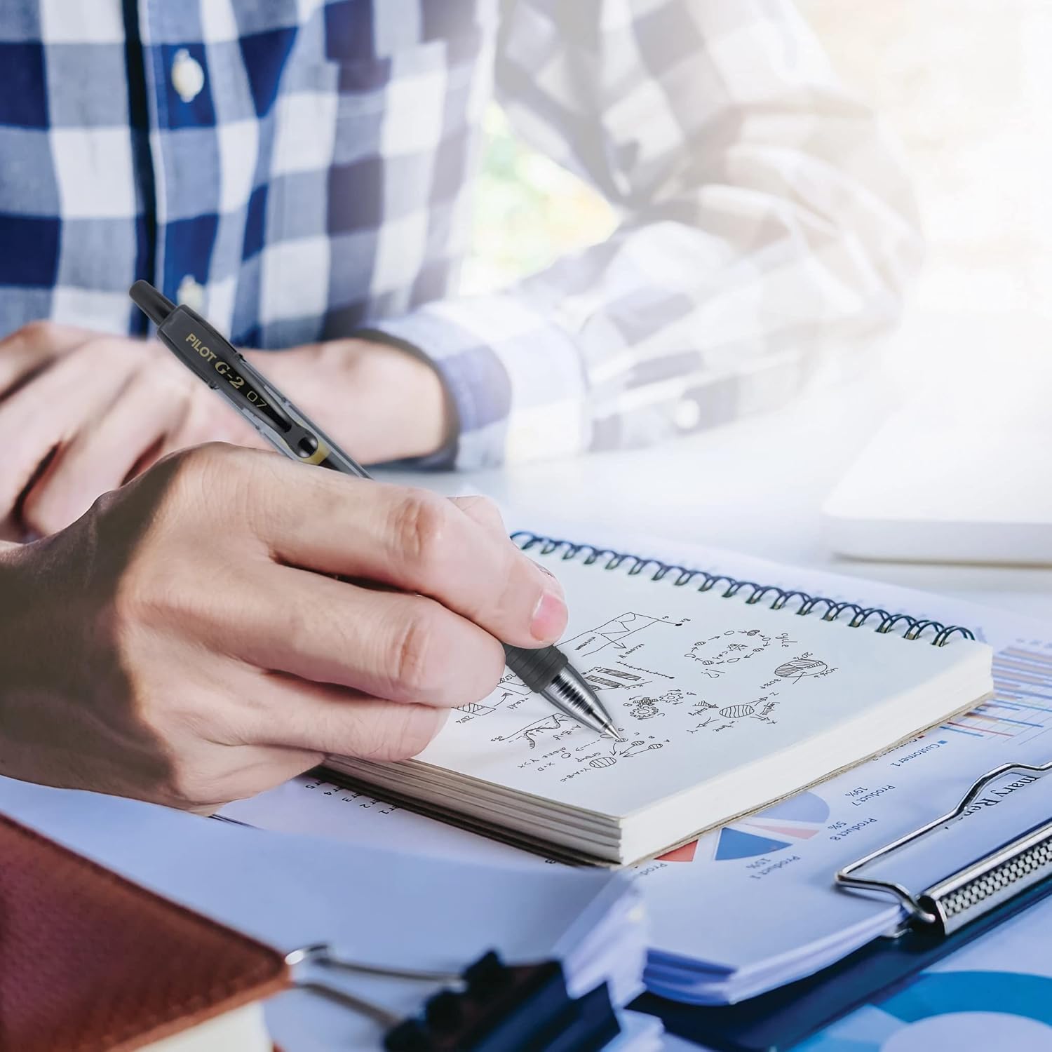 Buy now Pilot G2 Premium Gel Roller Pens 0.7, Fine Point Smooth Writing Pens Black, Pack of 5 at indiglob india