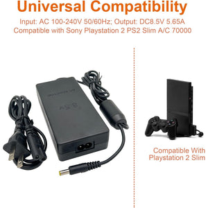Buy now Power Supply for PS2, Replacement AC Adapter Charger Cord for Sony PlayStation 2 PS2 Slim A/C 70000 Gaming Console at indiglob india