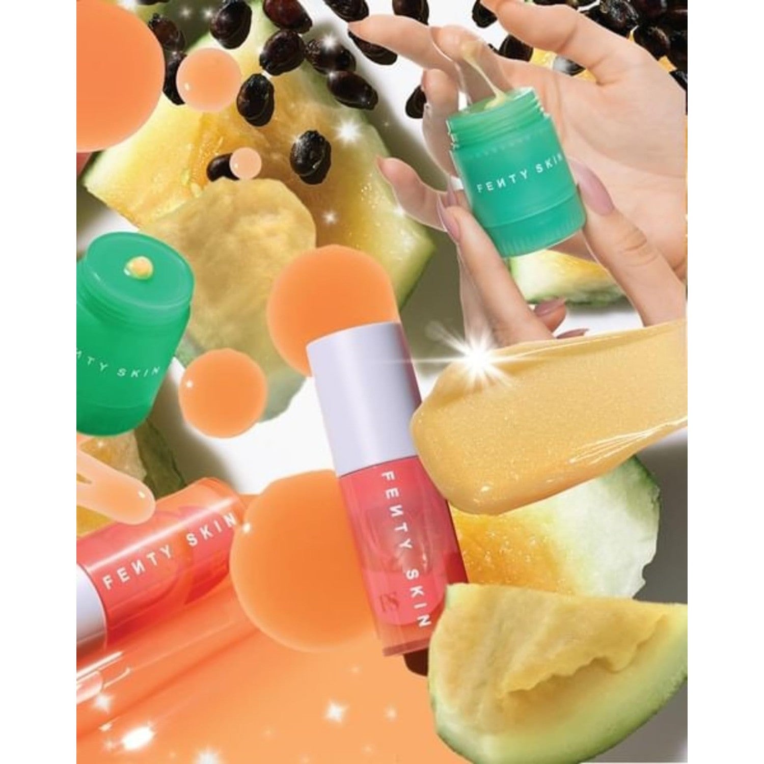 Top FENTY BEAUTY Fenty Skin Fenty Treatz Hydrating + Strengthening Lip Oil - Kalahari Melon | Best Quality in India