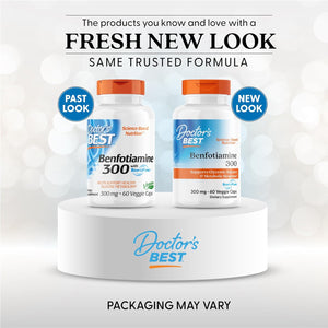 Buy now Doctor's Best Benfotiamine 300 with BenfoPure, Helps Maintain Healthy Glucose Metabolism, Non-GMO, Vegan, Gluten Free, Soy Free, 300 mg, 60 Veggie Caps at indiglob india