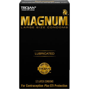Buy now Trojan Magnum Large Size Lubricated Condoms - 12 count at indiglob india