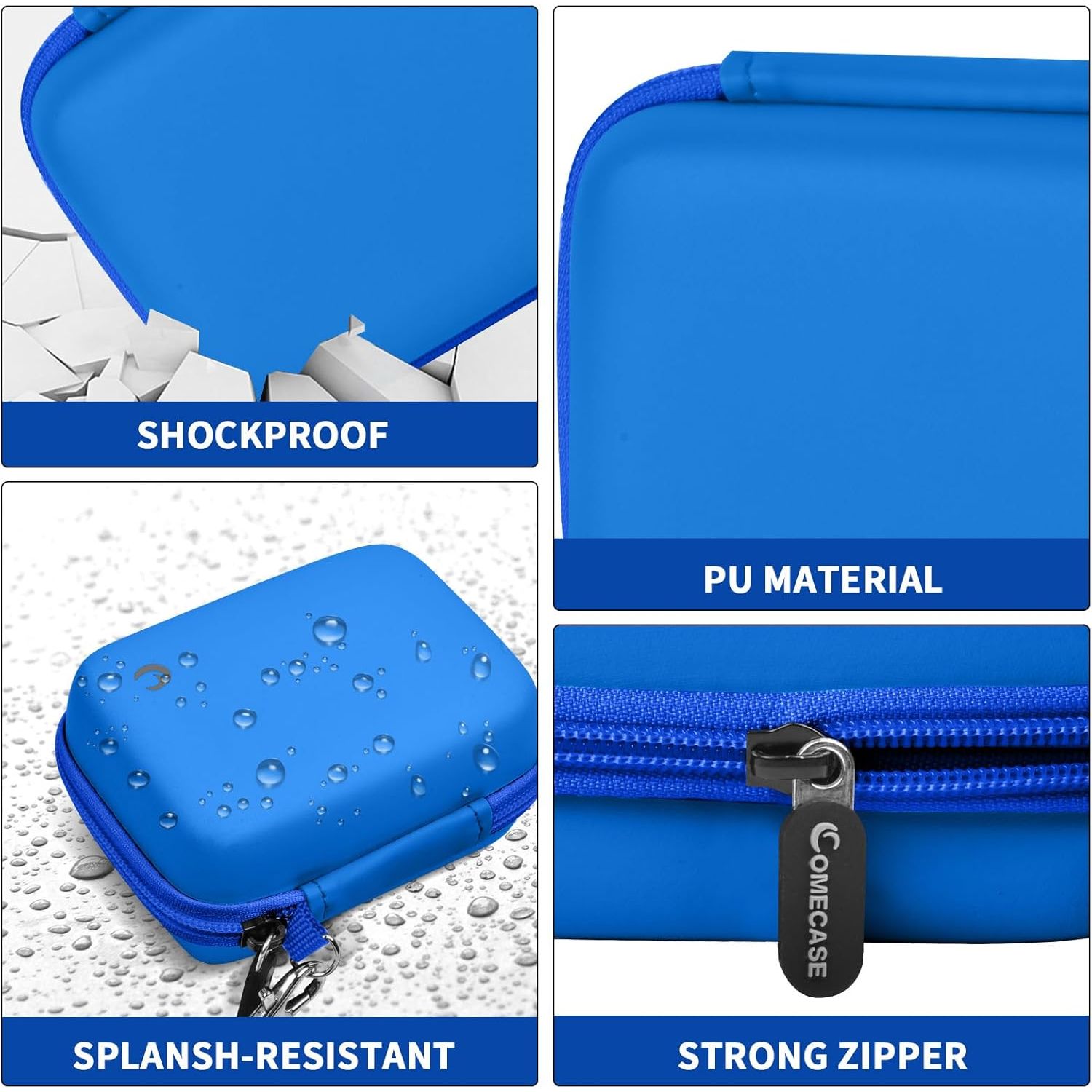 Buy now Carrying & Protective Case for Digital Camera, AbergBest 21 Mega Pixels 2.7" LCD Rechargeable HD/Kodak Pixpro/Canon PowerShot ELPH 180/190 / Sony DSCW800 / DSCW830 Cameras for Travel - Blue at indiglob india