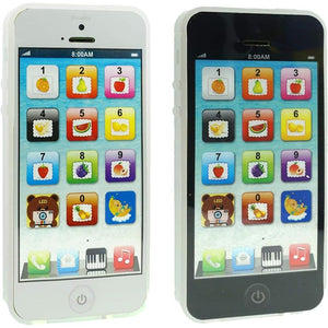 Buy now Cooplay 2pcs Black and White Yphone Toy Play Music Cell Phone Mobile Phone Learning English Education Christmas Lights Interactive for Toddler Baby Kids Sets of 2 at indiglob india
