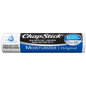 Buy now ChapStick Moisturizer Original Lip Balm Tubes, SPF 15 and Skin Protectant - 0.15 Oz (Pack of 3) at indiglob india