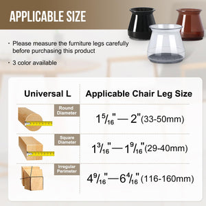Buy now BUMACO 20Pcs Chair Leg Floor Protectors Chair Leg Protectors for Hardwood Floors Silicone Pads Covers to Protect Floors Universal L Clear Fit (1-5/16" to 2") at indiglob india