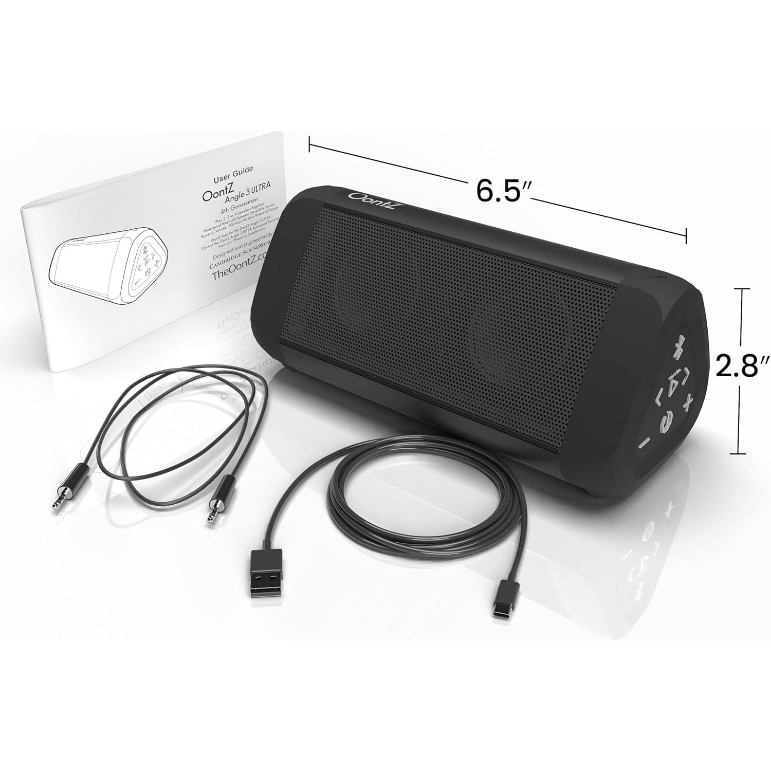 Buy now OontZ Ultra Bluetooth Speaker 5.4 | IPX7 Waterproof, 14W Enhanced Sound, 20-Hr Battery, 100ft Range, Deep Bass & Clear Audio, Durable Speaker for Pool, Beach, and Shower (Black) at indiglob india