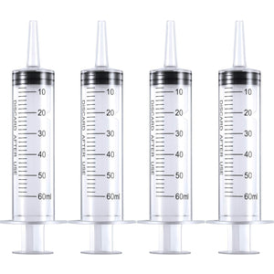 Buy now Frienda Large Plastic Syringe 4 Pack Measuring Syringe Tools Dispensing Multiple Uses(60 ml) at indiglob india