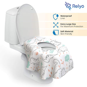 Buy now Toilet Seat Covers Disposable - 20 Pack - Waterproof, Ideal for Kids and Adults – Extra Large, Individually Wrapped for Travel, Toddlers Potty Training in Public Restrooms (Dinosaurs, 20) at indiglob india