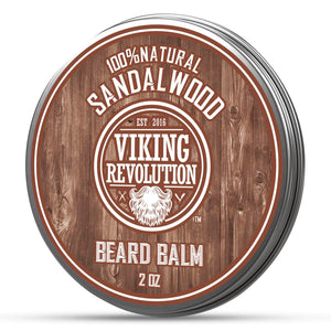 Buy now Viking Revolution Sandalwood Beard Balm - Beard Butter with Argan Oil, Beard Softener for Men with Jojoba Oil - Beard Moisturizer for Men with Beeswax - Beard Wax for Men (2oz, 1 Pack) at indiglob india