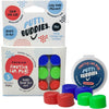 Earvolution Floating Putty Buddies Ear Plugs for Swimming - Invented by an Ear Physician - Moldable, Premium, Silicone - Floats on Water - Waterproof - Made in The USA - 3 Pack - Red/White/Blue - Blue/Red/Green