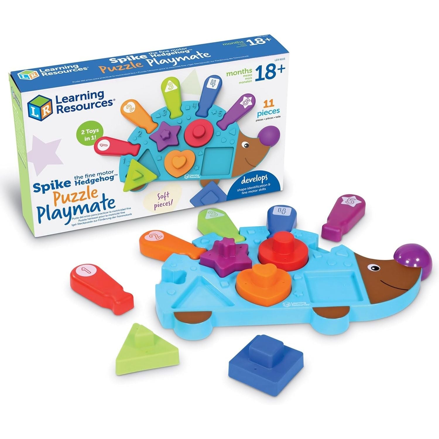 Buy now Learning Resources Spike The Fine Motor Hedgehog - Toddler Montessori Toys, Stacking Shape, Gifts For Boys And Girls, Sorting And Matching Skill Activities, Educational Games, Kindergarten Puzzle Mate at indiglob india