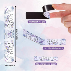 Buy now Zonon 48 Pcs Bible Verse Magnetic Bookmarks, Inspirational Scripture Christian Book Markers Religious Motivational Encouragement Flower Page Clips Presents for School Supplies(Stylish Style) at indiglob india