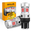 OXILAM Upgraded 912 921 LED Bulb Reverse Lights, Backup Light Bulbs for Car, 300% Higher Brightness 6000K White, Mini Size Non-polarity Canbus Error Free T15 906 W16W Bulb, Pack of 2 - Brilliant Red