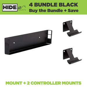 Buy now HIDEit Mounts 4 Bundle, Wall Mounts for Original PS4 and Controllers, Steel Mount for PS4 Original and 2 Controller Mounts to Safely Store Your PS4 and PlayStation Controller Near or Behind TV at indiglob india