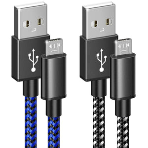 Buy now 6amLifestyle PS4 Controller Charger Charging Cable, 2 Pack 10ft Extra Long Micro USB 2.0 Cable, Nylon Braided Cord, for PS4, PS4 Slim/Pro, Xbox One S/X Controller, Android Phones, Black+Blue at indiglob india