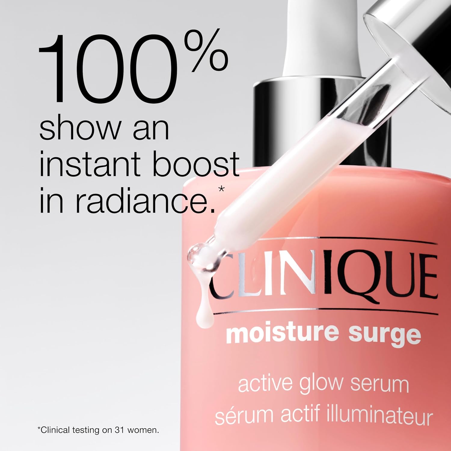 Clinique Clinique Moisture Surge Active Glow Serum with Lactic Acid, Hyaluronic Acid + Vitamin C | Hydrating, Lightweight + Oil Free | The Best  India