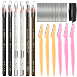 Buy now Waterproof Eyebrows Pencil Tattoo Makeup And Microblading Supplies Kit-Eye Brow Liners In 8 Eyebrow Pens 6 Eyebrow knives 1Eyebrow Pencil Shaper 10 Pencil Sharpeners at indiglob india