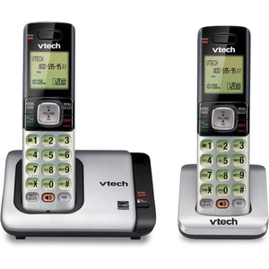 Buy now VTech CS6719-2 2-Handset Cordless Phone with Caller ID/Call Waiting, Handset Intercom & Backlit Display/Keypad, Silver at indiglob india