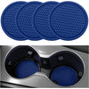 Car Cup Coaster, 4PCS Universal Non-Slip Cup Holders Embedded in Ornaments Coaster, Car Interior Accessories, Black - Grey Blue