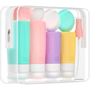 Buy now Morfone 16 Pack Travel Bottles Set for Toiletries, TSA Approved Travel Containers Leak Proof Silicone Squeezable Travel Accessories 2oz 3oz for Shampoo Conditioner Lotion Body Wash (BPA Free) at indiglob india