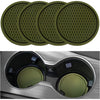 Car Cup Coaster, 4PCS Universal Non-Slip Cup Holders Embedded in Ornaments Coaster, Car Interior Accessories, Black - Olive Green