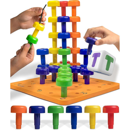 Buy now Skoolzy Peg Board Set - Montessori Toys for 2 Year Old - 33 Pc Peg Board for Kids - Occupational Therapy Toys with Pegs, Dice, Lacing String & Storage Bag - Montessori Toys for 2+ Year Old at indiglob india