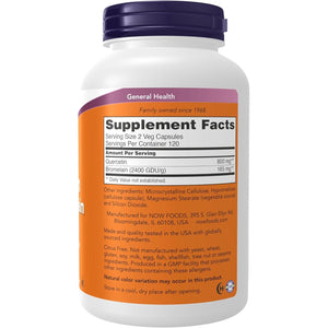 Buy now NOW Foods Supplements, Quercetin with Bromelain, Balanced Immune System*, 240 Veg Capsules at indiglob india