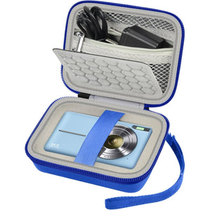 Buy now Carrying & Protective Case for Digital Camera, AbergBest 21 Mega Pixels 2.7" LCD Rechargeable HD/Kodak Pixpro/Canon PowerShot ELPH 180/190 / Sony DSCW800 / DSCW830 Cameras for Travel - Blue at indiglob india