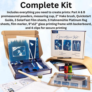 Buy now Jacquard Cyanotype Kit – Sun Printing Kit for Paper, Fabric and More, Complete Cyanotype Kit with Pre-Measured Chemicals, Easy-to-Use Cyanotype Chemicals for Cyanotype Fabric, Sunprint Kit Projects at indiglob india