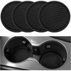 Car Cup Coaster, 4PCS Universal Non-Slip Cup Holders Embedded in Ornaments Coaster, Car Interior Accessories, Black - Black