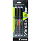 Buy now PILOT Precise Varsity Pre-Filled Fountain Pens, Medium Point Stainless Steel Nib, Black/Blue/Purple Inks, 3-Pack (90022) 3 Count (Pack of 1) Green Pink Turqouise at indiglob india