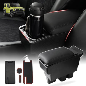 Buy now Autorder Center Console Storage Box for Suzuki Jimny JB64W/JB74W 2018-2025 Accessories Armrest Box Replacement with Cup Holder Insert at indiglob india