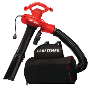 Buy now CRAFTSMAN 3-in-1 Leaf Blower, Vacuum and Mulcher, Backpack Blower Up to 260 MPH, 12 Amp, Corded Electric Leaf Collector (CMEBL7000) at indiglob india