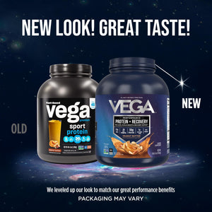Buy now Vega Sport Vegan Protein Powder + Recovery - 30g Plant Based Protein per Serving, Chocolate, 45 Servings, 5g BCAAs, Probiotics, NSF Certified, For Shakes & Smoothies, 4.4lbs (Packaging May Vary) at indiglob india