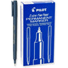 PILOT Extra Fine Point Permanent Markers, Black Ink, 12-Pack (44102) - Blue