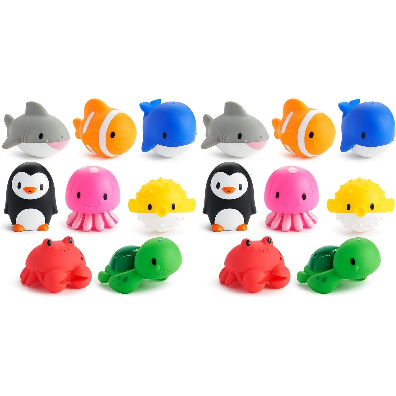 Buy now Munchkin Baby Bath Toy Squirts for Babies and Toddlers 9 Months and Up, Ocean Sea Animals Squirters, 8 Pack 16 Pack Ocean at indiglob india