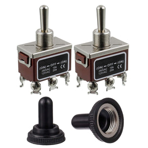 Buy now BOJACK RT1322FS Toggle Switch 125V 20A Momentary Automatic Reset Switches 250V 15A DPDT ON -Off- ON 6 Terminal pin Rocker Switch with Metal Waterproof Cap (Pack of 2) at indiglob india
