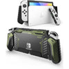 i-Blason Armorbox for Nintendo Switch OLED Case 2021 Dockable Comfortable Grip Protective Anti-Scratch Case Compatible with Nintendo Switch OLED Model and Joy-Con Controller (White) - Green