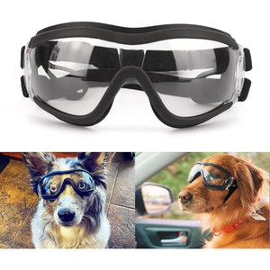 Buy now NAMSAN Dog Sunglasses Medium to Large Dog UV Transparent Goggles Windproof Anti-Dust Snowproof Pet Glasses with Elastic Straps, Clear at indiglob india