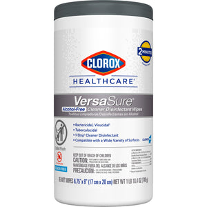 Buy now Clorox Healthcare VersaSure Cleaner Disinfectant Wipes, 6.75" x 8", 85 Count Canister (Package May Vary) at indiglob india