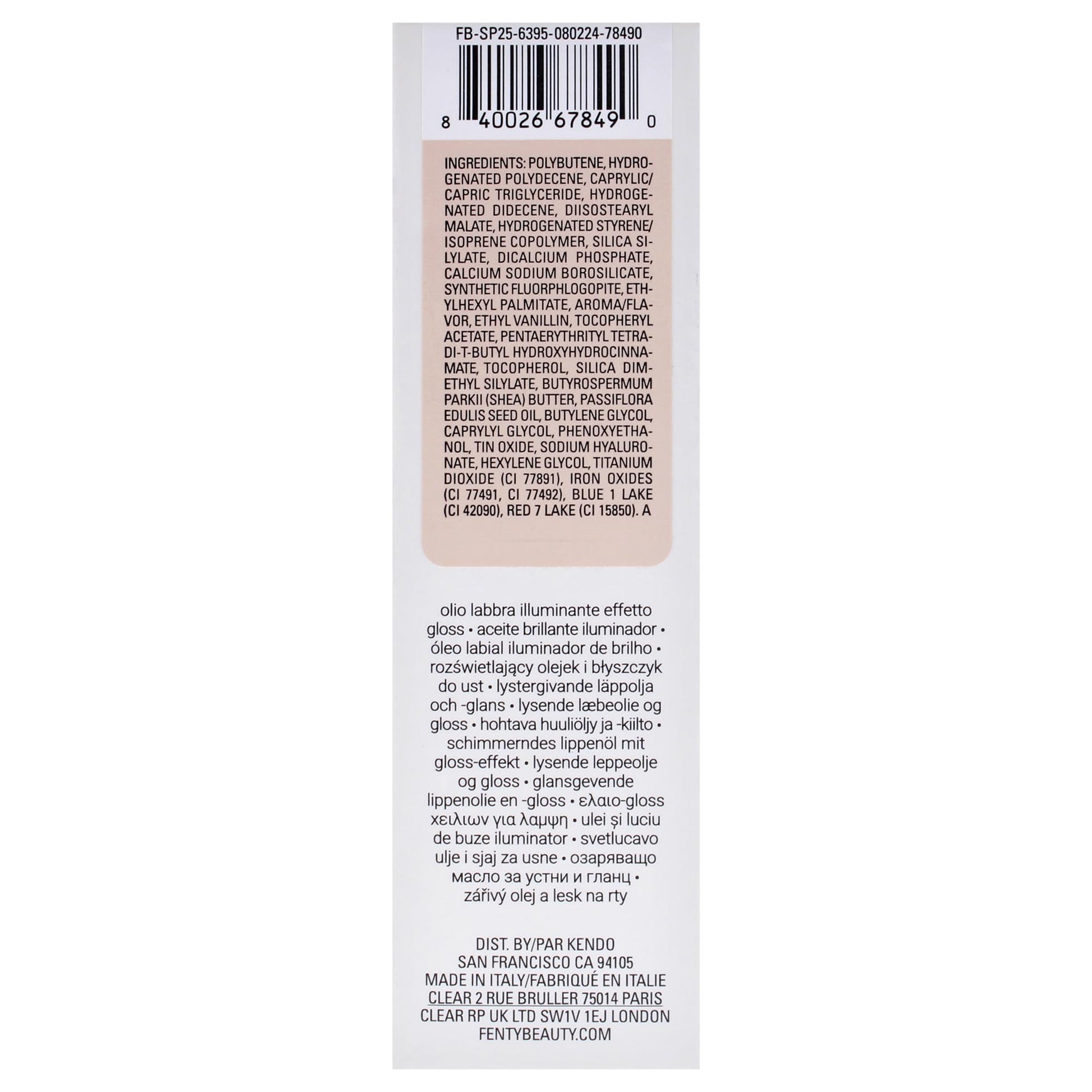 FENTY BEAUTY Gloss Bomb Luminizing Lip Oil N Gloss - 01 Fussy by Fenty Beauty for Women - 0.3 oz Lip Gloss Arrival | Original India
