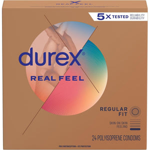 Buy now Avanti Bare Real Feel Lubricated Condoms, Regular Fit, 24 Count, Non Latex Condoms for Men with Natural Skin on Skin Feeling (Packaging May Vary) at indiglob india