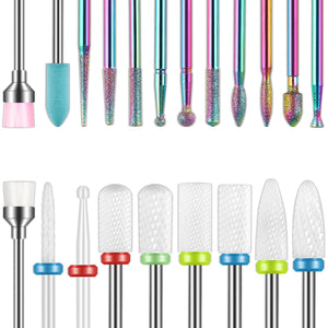 Buy now Depvko 21pcs Nail Drill Bits Sets, 3/32 Inch Cuticle Electric Nail File and Ceramic Acrylic Gel Nail Bit Kit, Acrylic Nail Art Tools, Carbide Remover Bits for Manicure Pedicure, Home Salon at indiglob india